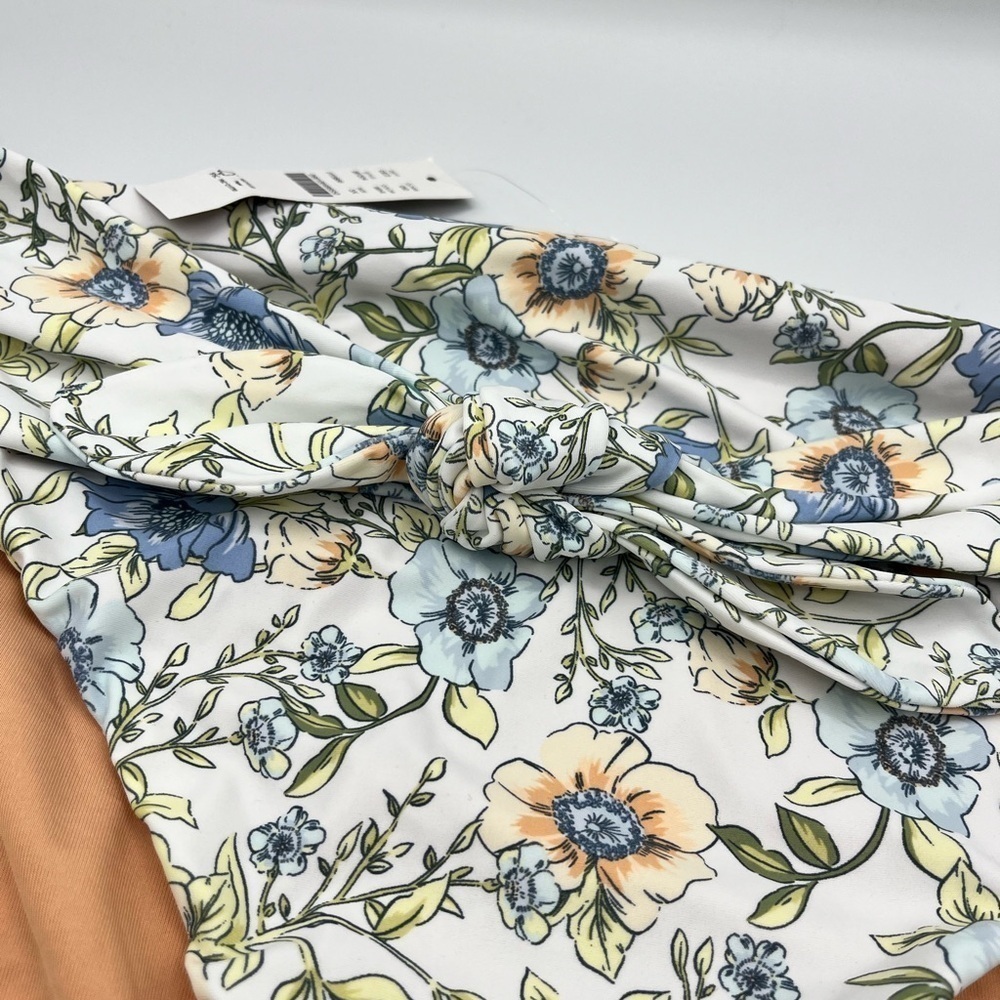J Crew Women’s Swim Bottom Floral Vine Sz 3X Plus Bikini BF204 NWT Tie High Rise - Picture 5 of 7